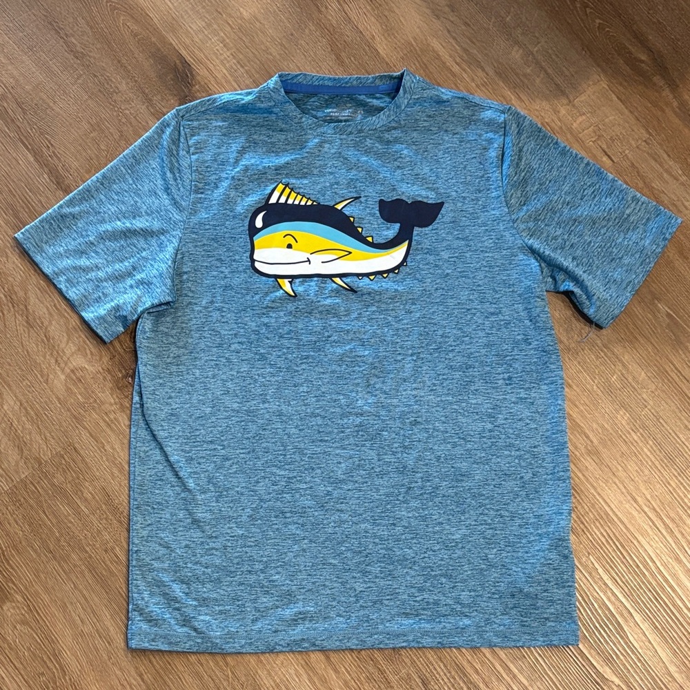 Vineyard Vines Performance Heather Blue Shirt